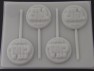 4080 It's A Girl Round Chocolate or Hard Candy Lollipop Mold